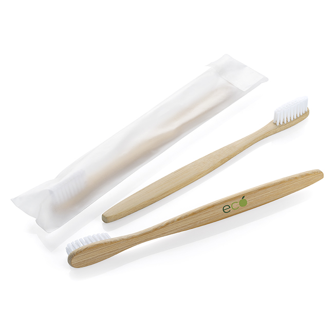 Bamboo Toothbrush with White Bristles