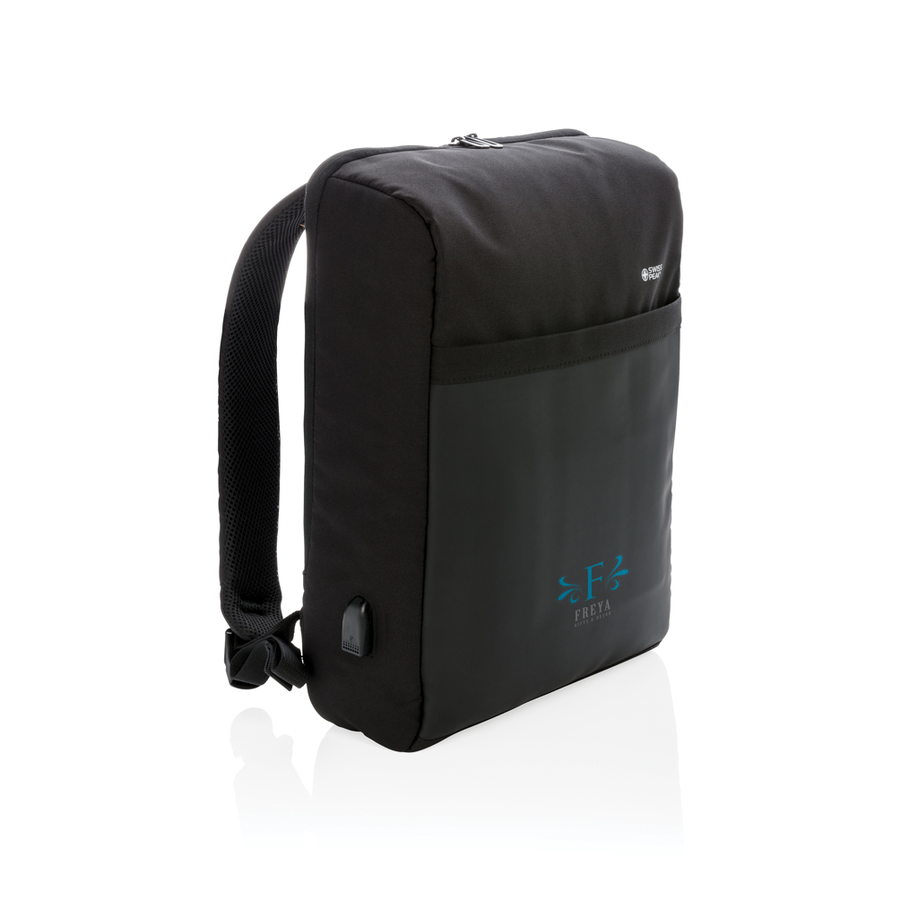 Swiss Peak 15" anti-theft RFID & USB backpack PVC free